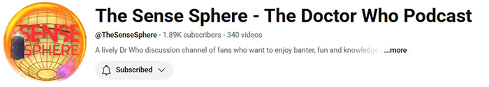 THE SENSE SPHERE DR WHO FAN CHANNEL